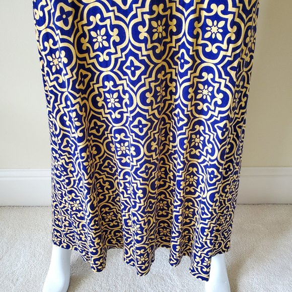 Loveappella Women Blue/Yellow Maxi Skirt SZ XS - Picture 6 of 9